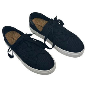 Lucky Brand Talena Black Knit Platform Sneakers Womens Size 8.5M Stretch New $79